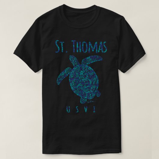 JCombs St. Thomas, USVI, Sea Turtle, Beach T-shirt (Design voorkant)
