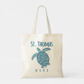 JCombs St. Thomas, USVI, Sea Turtle, Beach Tote Bag (Achterkant)