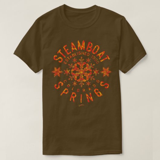 JCombs Steamboot Springs, Colorado, sneeuw T-shirt (Design voorkant)