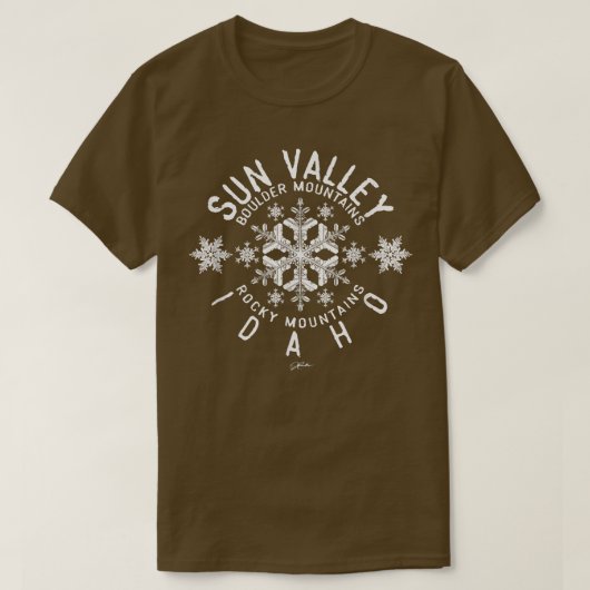 JCombs Sun Valley, Idaho, Snow T-shirt (Design voorkant)