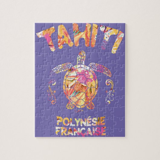 jcombs tahiti, frans polynesië, zee schildpaddenzw legpuzzel (Verticaal)