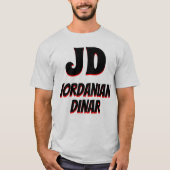 JD د ن ر Jordaanse dinar grijs T-shirt (Voorkant)