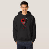 JD 4 Red Thunder 23 Drip Heart Red Thunder 4s Matc Hoodie (Voorkant volledig)