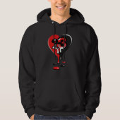 JD 4 Red Thunder 23 Drip Heart Red Thunder 4s Matc Hoodie (Voorkant)