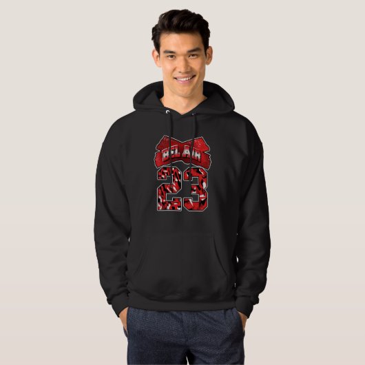 JD 4 Red Thunder Fresh Air Number 23 Red Thunder 4 Hoodie (Voorkant volledig)