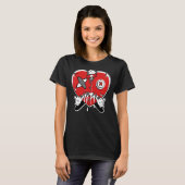 JD 4 Red Thunder Heart Crying Red Thunder 4s Matc T-shirt (Voorkant volledig)