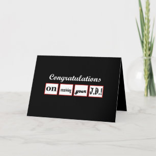 JD-graad - AANGEPASTE NAAM - Gefeliciteerd Kaart