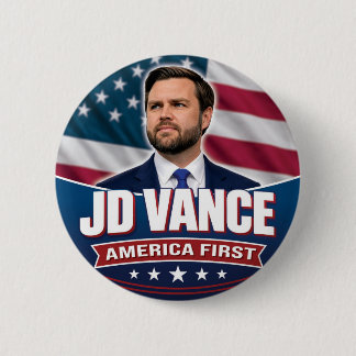JD Vance 2028 America First Campagne Rally Ronde Button 5,7 Cm