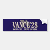 JD Vance 2028 Amerika Eerst Conservatief Bumpersticker (Voorkant)