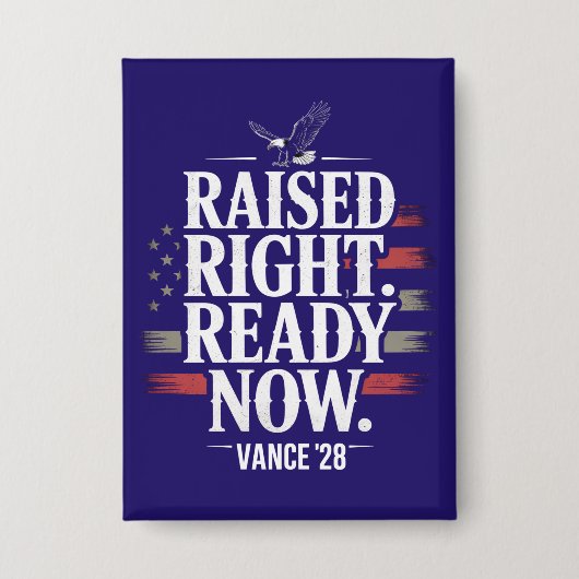 JD Vance 2028 Amerika Eerst Conservatief Button (Voorkant)
