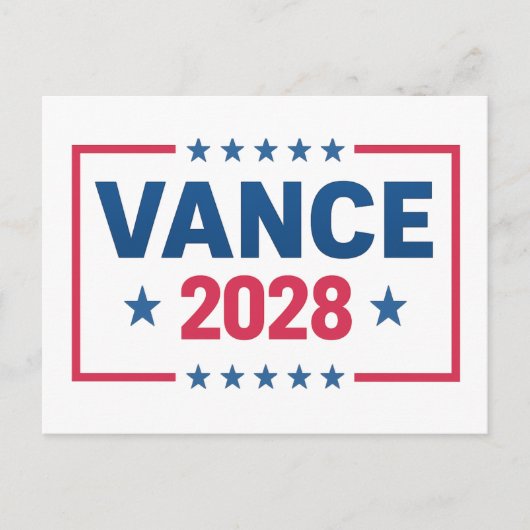 JD Vance 2028 Briefkaart (Voorkant)