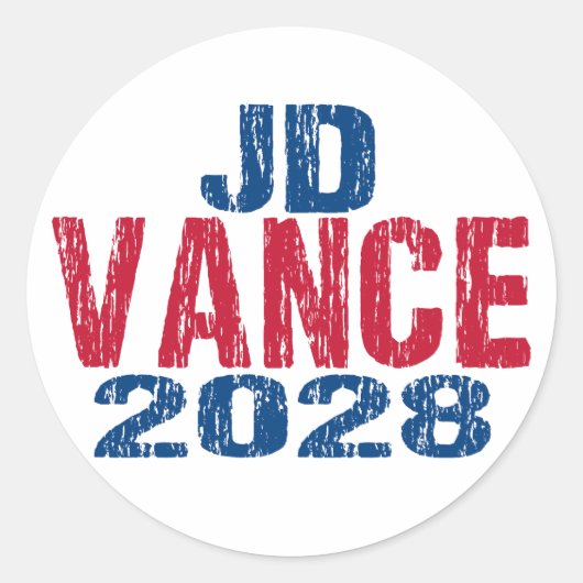 JD Vance 2028 (dis) Ronde Sticker (Voorkant)