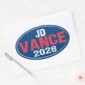 JD Vance 2028 (disc) Ovale Sticker (Envelop)