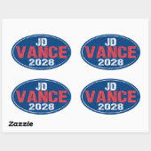 JD Vance 2028 (disc) Ovale Sticker (Vel)