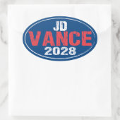 JD Vance 2028 (disc) Ovale Sticker (Tas)