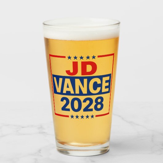 JD Vance 2028 Glas (Voorkant gevuld)