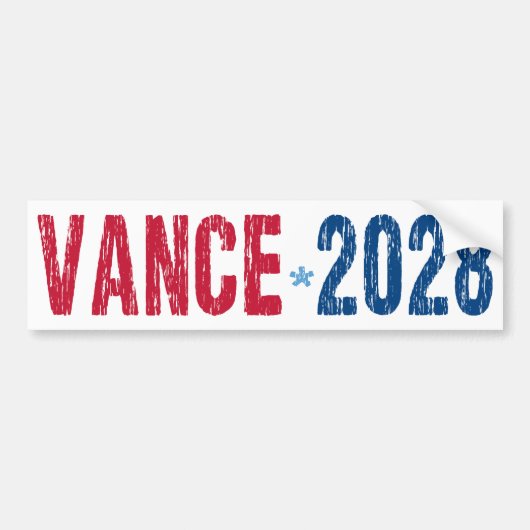 JD Vance 2028 (oneens) Bumpersticker (Voorkant)