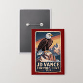JD Vance 2028 President Amerika Eerst Ohio Button (Voorkant / Achterkant)