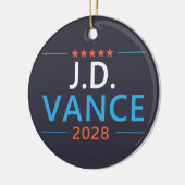 JD Vance 2028 Republikeins Patriottisch Keramisch Ornament (Links)