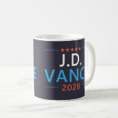JD Vance 2028 Republikeins Patriottisch Koffiemok (Voorkant rechts)