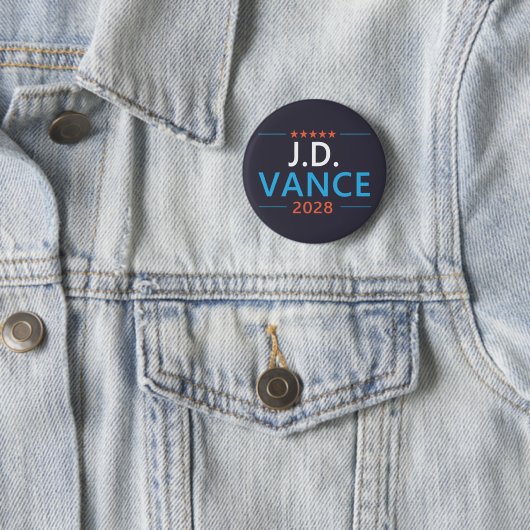 JD Vance 2028 Republikeins Patriottisch Ronde Button 5,7 Cm (In situ)
