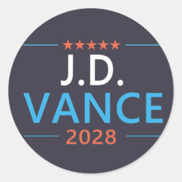 JD Vance 2028 Republikeins Patriottisch Ronde Sticker