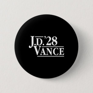 Jd Vance 28 Rode Vance 2028 J.d. President Hillbil Ronde Button 5,7 Cm