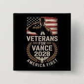 JD VANCE FOR PRESIDENT VETERANS 2028 Buttons (Voorkant)