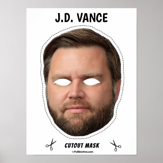 JD Vance Halloween Mask Poster (Voorkant)
