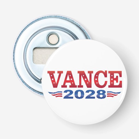 JD Vance President 2028 (bs) Button Flesopener (Voorkant)