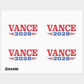 JD Vance President 2028 (bs) Ovale Sticker (Vel)