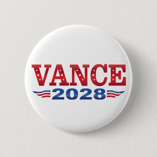 JD Vance President 2028 (bs) Ronde Button 5,7 Cm (Voorkant)