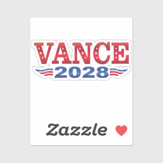 JD Vance President 2028 (bs) Sticker (Vel)