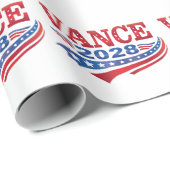 JD Vance President 2028 Cadeaupapier (Rol Hoek)