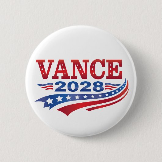 JD Vance President 2028 Ronde Button 5,7 Cm (Voorkant)