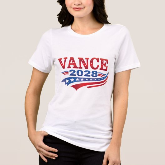 JD Vance President 2028 Tri-Blend Shirt (Voorkant)