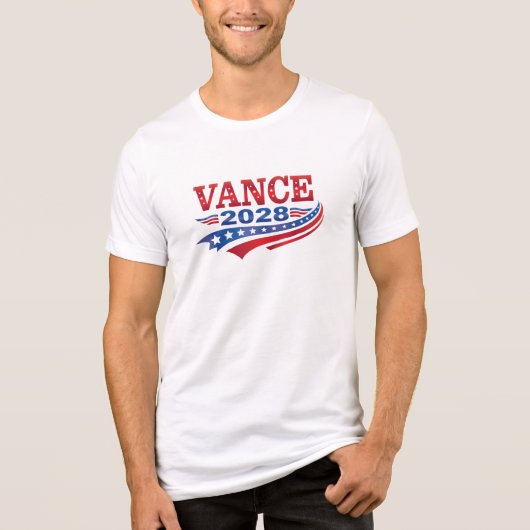 JD Vance President 2028 Tri-Blend Shirt (Voorkant)