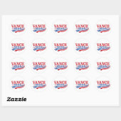 JD Vance Ronde Sticker (Vel)