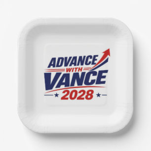 JD Vance voor presidentsverkiezingen 2028 Papieren Bordje