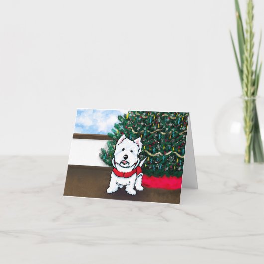 JD Westie Christmas Kaart (Voorkant)