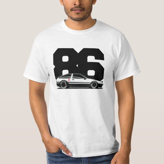 JDM AE86 Trueno-drift-auto T-shirt (Voorkant)