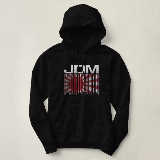 JDM Bar code Made in Japan Motorsport Mannen Hoodi Hoodie (Design voorkant)
