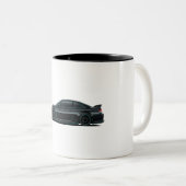 JDM Classic Car Mug — Retro Japanese Vehicle Tweekleurige Koffiemok (Voorkant rechts)