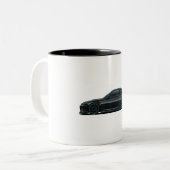 JDM Classic Car Mug — Retro Japanese Vehicle Tweekleurige Koffiemok (Voorkant links)