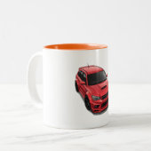 JDM Classic Car Mug — Retro Japanese Vehicle Tweekleurige Koffiemok (Voorkant links)