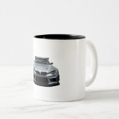 JDM Classic Car Mug — Retro Japanese Vehicle Tweekleurige Koffiemok (Voorkant rechts)