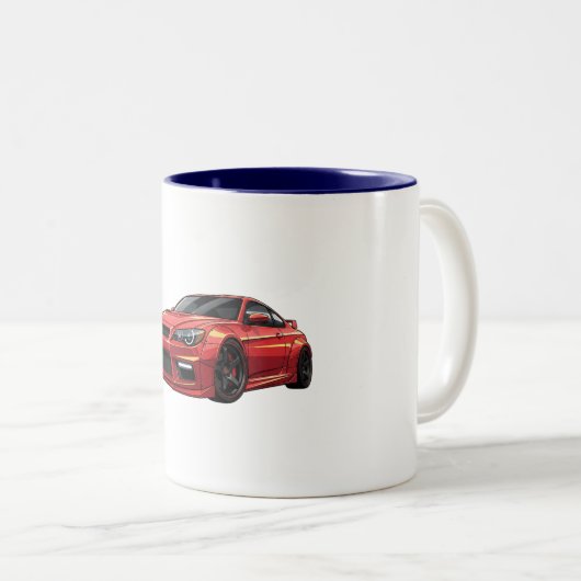 JDM Engine Blueprint Schematics Mechanic Gearhead  Tweekleurige Koffiemok (Voorkant rechts)