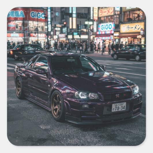 JDM GTR Sportauto Sticker – Nissan GTR Geïnspireer (Voorkant)