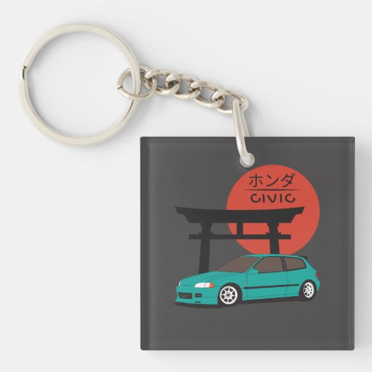 JDM Hatch Legend Torii Sunset Street Culture Sleutelhanger (Voorkant)