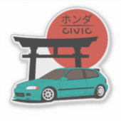 JDM Hatch Legend Torii Sunset Street Culture Sticker (Voorkant)